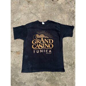 Vintage 90's Grand Casino Tunica Mississippi Black Single Stitch Tee T-Shirt XL